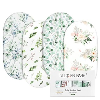 Gllquen Baby Bassinet Sheets